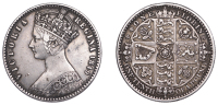 Victoria (1837-1901), Florin, 1849, with initials (ESC 2815; S 3890). Darkly toned, some marks, very fine	 £50-£70