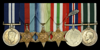 A very fine Second War immediate D-Day D.S.M. group of six awarded to Petty Officer D. Gunn, Royal Naval Reserve,...
