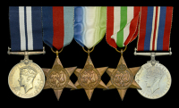 The Second War Operation ‘Jubilee’ D.S.M. group of five awarded to Petty Officer L. Wood, Royal Navy, who was...