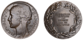 FRANCE, République, 1930, an Art Déco bronze medal by P.-A. Morlon and H.-A.-A. Dubois adapted for the Ministry of...
