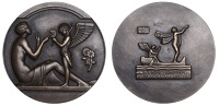 FRANCE, Cypris [Lady of Cyprus], 1925, an Art Déco cast bronze medal by C.-L.-L. Mascaux for M. Koller on behalf of...