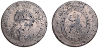 George III (1760-1820), Bank of England, Dollar, 1804, a contemporary plated counterfeit (cf. ESC 1925; cf.  3768)....