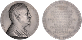FRANCE, Alfred Cornu, 1905, a plated bronze medal by J.-C. Chaplain, bust right, rev. legends, edge impressed bronze...