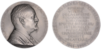 FRANCE, Alfred Cornu, 1905, a plated bronze medal by J.-C. Chaplain, bust right, rev. legends, edge impressed bronze...