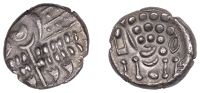 British Iron Age, DUROTRIGES, Uninscribed issues, silver Stater, Cranborne Chase type, devolved head of Apollo...