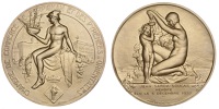 FRANCE, Chambre de Commerce de Perpignan et des Pyrénées-Orientales, 1927, an Art Déco silver-gilt award medal by...