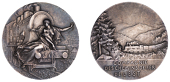 FRANCE, Compagnie des chemins de fer de l’Est [Eastern Railway Company], c. 1910, a silver medal by F.-C.-V. de...