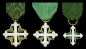 Italy, Kingdom, Order of Sts. Maurice and Lazarus, Knight’s breast badge, without crown (3), 38mm, gold and...