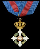 Italy, Kingdom, Kingdom of Sardinia-Piedmont, Military Order of Savoy, Commander’s neck badge, 87mm including...