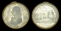 Matthew Boulton’s Medal for Trafalgar 1805, white metal, named in reverse field (Heny. Butler H.M.S. Spartiate)...