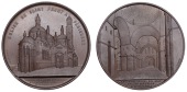 FRANCE, Église de Saint Front, Périgueux, 1862, a copper medal by J. Wiener, front elevation of the church, rev....