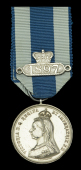 Jubilee 1887, clasp, 1897, silver, named on edge (Edward Philip Collins 1887-1897) in Wyon fitted case of issue,...