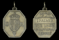 Royal Household Long Service Token 1930, G.V.R., silver (J. Palmer) in fitted case of issue, extremely fine and...