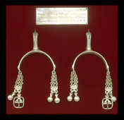 A Pair of Georgian Silver Spurs Worn by the Duke of Wellington
A fine pair of silver spurs, hallmarked London 1812,...