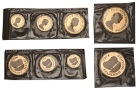 Falkland Islands, Elizabeth II, Proof Set, 1974, comprising Five Pounds to Half-Sovereign [4]. The Five pounds with...