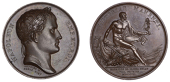 RUSSIA/FRANCE, Bataille d’Eylau [Battle of Eylau], 1807, a copper medal by B. Andrieu and N.-G.-A. Brenet for...