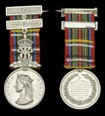 Victoria Faithful Service Medal, with ‘10’ Year Additional Award Bar, silver, the reverse officially inscribed...