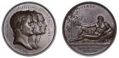 RUSSIA/FRANCE, Paix de Tilsit [Peace of Tilsit], 1807, a copper medal by B. Andrieu and J.-P. Droz for D.-V. Denon,...