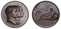 RUSSIA/FRANCE, Paix de Tilsit [Peace of Tilsit], 1807, a copper medal by B. Andrieu and J.-P. Droz for D.-V. Denon,...