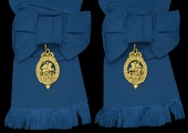 The Most Noble Order of the Garter, K.G., 20th century Lesser George sash badge by Spink & Son, London, 18 carat...