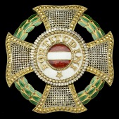 Austria, Empire, Military Order of Maria Theresa, Grand Cross Star, by C. F. Rothe, Vienna, 59mm, silver, applied...