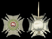 The Royal Guelphic Order, K.C.H. (Military) a rare breast star with swords by Hamlet, silver with appliqué centre...