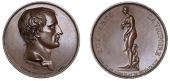 FRANCE, La Vénus de Médicis, 1803, a copper medal by R.-V. Jeuffroy for D.-V. Denon, bare-headed bust of Napoléon...