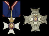 The Royal Victorian Order, K.C.V.O., Knight Commander’s set of insignia, comprising neck badge, silver-gilt and...