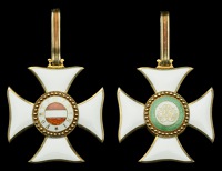 Austria, Empire, Military Order of Maria Theresa, Grand Cross sash badge, by C. F. Rothe, Vienna, 51mm, silver-gilt...