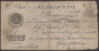 Aylsham Bank, for George Copeman & Thomas Copeman, £5, 10 August 1832, serial number 540, George Copeman signature,...