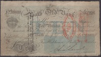 Bath Old Bank, for Hobhouse, Phillott & Lowder, £10, 9 November 1836, serial number 2533, Lowder signature, about...