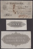 Brighthelmston Bank, for Wigney & Company, £5, 1 January 1842, serial number 11079, William Wigney signature, also...