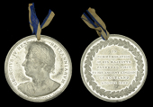 Visit of King George IV to Scotland 1822, white metal medal by T. Webb after designs by Hardman, 55mm, pierced for...