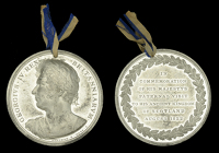 Visit of King George IV to Scotland 1822, white metal medal by T. Webb after designs by Hardman, 55mm, pierced for...