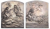 ENGLAND/FRANCE, Franco-British Exhibition and Olympic Games, White City, London, 1908, a plated bronze plaque by...