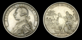 Accession of George III 1760, silver medal by T. Pingo, 55mm (BHM 1) nearly extremely fine 	 £200-£300