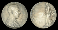 Edward Prince of Wales, Visit to the United States 1919, silver medal by J. Flannagan for the American Numismatic...