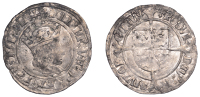 Henry VII (1485-1509), Profile issue, Groat, regular type, mm. cross-crosslet (additionally two pellets to left) on...