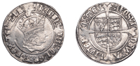 Henry VIII (1509-1547), First coinage, Groat, mm. castle (with pellet to left on obv.), reads agl z fr, double...