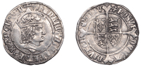 Henry VII (1485-1509), Profile issue, Groat, tentative type, variety III, mm. cross-crosslet, double band to crown,...