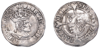 Henry VII (1485-1509), Profile issue, Groat, tentative type, variety III, mm. cross-crosslet, double band to crown,...