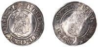 Henry VIII (1509-1547), First coinage, Groat, mm. castle (with pellet to left on obv.), reads agl z fr, double...
