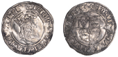 Henry VIII (1509-1547), First coinage, Groat, mm. castle, reads agl z f’, double saltire stops after dev’ and...