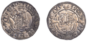 Henry VIII (1509-1547), First coinage, Groat, mm. castle (with pellet to left on obv.), reads agl z fr, double...