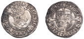 Henry VIII (1509-1547), First coinage, Groat, mm. castle (with two pellets to left on obv., reads agl z f, , double...