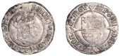 Henry VIII (1509-1547), First coinage, Groat, mm. portcullis crowned with chains, reads agl z fr, double saltire...