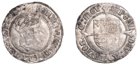 Henry VIII (1509-1547), First coinage, Groat, mm. portcullis crowned with chains, reads agl z fr, double saltire...
