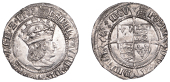 Henry VIII (1509-1547), First coinage, Groat, mm. portcullis crowned (with chains on obv.), reads agl z fr, double...