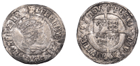 Henry VIII (1509-1547), First coinage, Groat, mm. portcullis crowned (possibly over another mark?), reads agl z fr,...