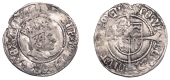Henry VII (1485-1509), Profile issue, Halfgroat, London, mm. pheon, reads agl z and adivtoe, single saltire stops...